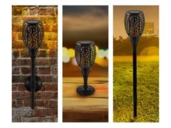 Solar LED Torche De Jardin 3 Options Torche Solaire