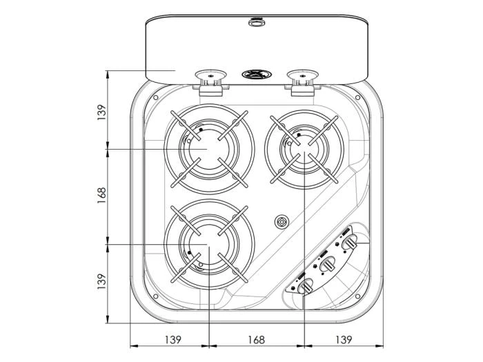 CAN FRN347 Plaque De Cuisson Gaz Encastrable – Image 2