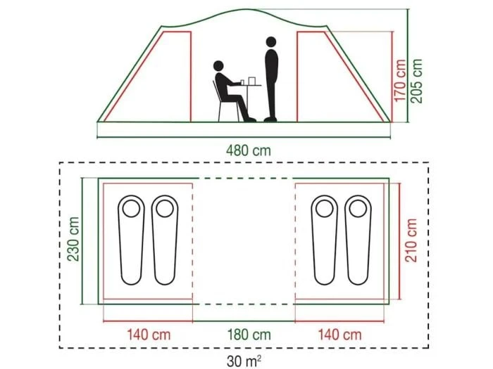 Coleman Spruce Falls 4 Tente Tunnel – Image 13