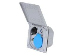 Haba ESB 3 Prise électrique Murale étanche Gris