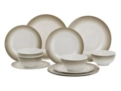 Flamefield Royale Ecru Service De Table - 12 Pièces