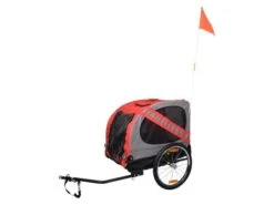 Flamingo Doggy Liner Juliette Rouge Remorque à Vélo Pour Chien