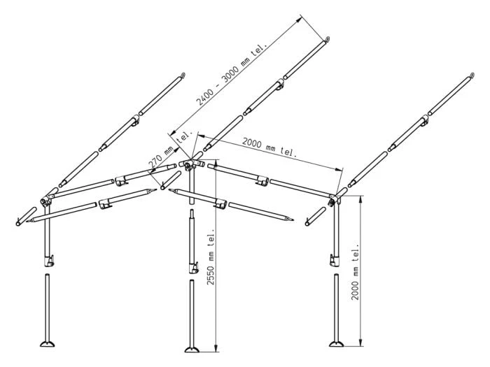 Piper Armature Auvent PowerGrip Aluminium 28 Mm Taille 2 - 7