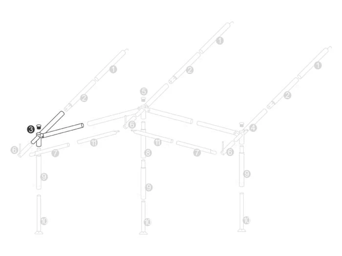 Obelink Pièce D'angle Gauche Armature Auvent 28 Mm – Image 3
