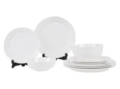 Kampa Classic White Service Vaisselle 12 Pièces