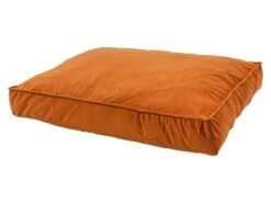 Madison Small Lounge Velours Orange Coussin Pour Chien