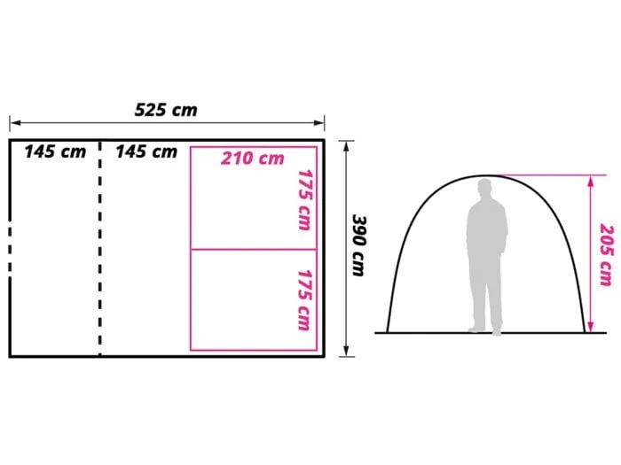 Obelink Lugano 6 Plus Tente Tunnel – Image 8