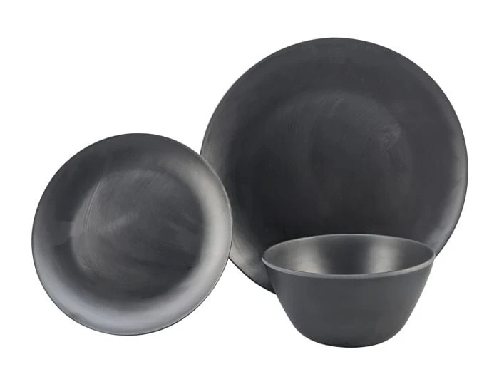 Obelink Matt Black Service De Table - 16 Pièces