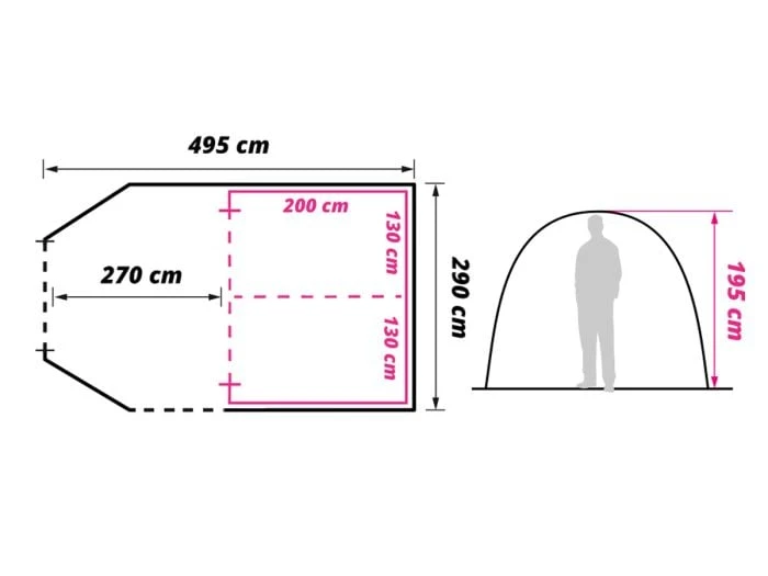 Obelink Optima 4 TC Tente Tunnel – Image 4