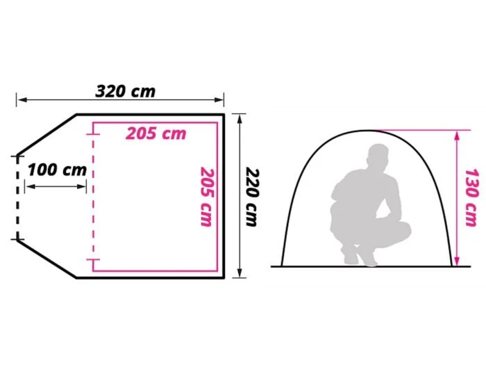 Obelink Shelter 3 CoolDark Tente Dôme – Image 7