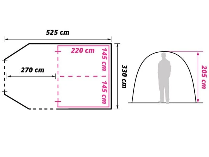 Obelink Summer 4 XL Easy Air CoolDark Tente Tunnel Gonflable – Image 12