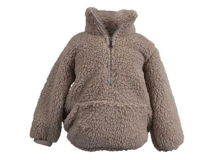 Sweat Ă Capuche Oversized Unique Living Kids Willow - Taupe