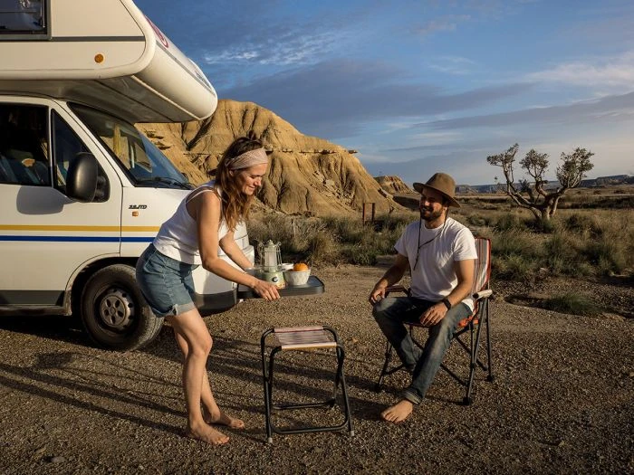 Wander Wonder Bohemian Tabouret De PĂȘche Avec Plateau - Bleu Encre â Image 6